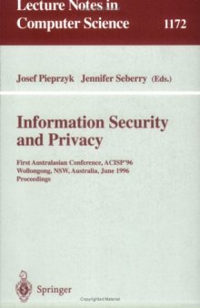 Information Security and Privacy: First Australasian Conference, ACISP'96 Wollongong, NSW, Australia, June 24–26, 1996 Proceedings