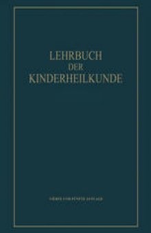 Lehrbuch der Kinderheilkunde