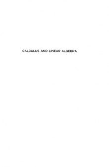 Calculus and linear algebra