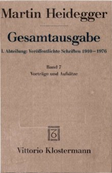 Vorträge und Aufsätze (1936-1953)