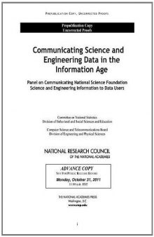 Communicating Science and Engineering Data in the Information Age