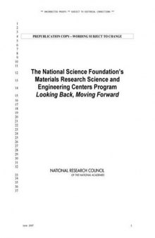 The National Science Foundation's Materials Research Science and Engineering Centers Program: Looking Back, Moving Forward