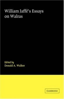 William Jaffe's Essays on Walras