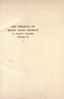 The Writings of Henry David Thoreau in 20 Volumes