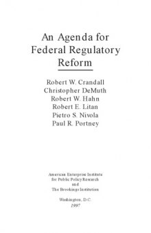 An Agenda for Federal Regulatory Reform