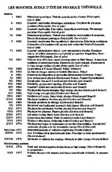 Methodes en theorie des champs = Methods in field theory