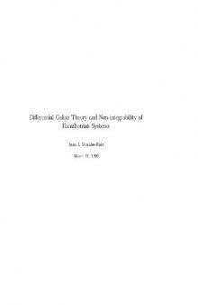 Differential Galois Theory and Non-integrability of Hamiltonian Systems (draft)