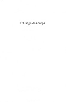 L'usage des corps : Homo Sacer, IV, 2