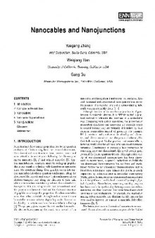 Nanocables and Nanojunctions