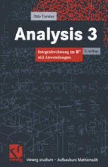 Analysis: Integralrechnung im ℝn mit Anwendungen