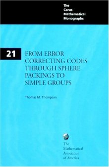 From Error-Correcting Codes through Sphere Packings to Simple Groups