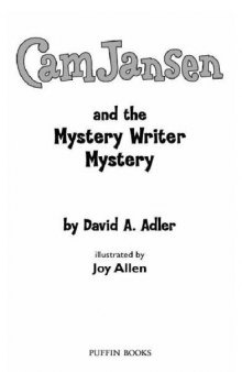 Cam Jansen and the Mystery Writer Mystery