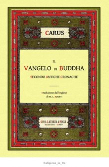 Il Vangelo di Buddha secondo antiche cronache