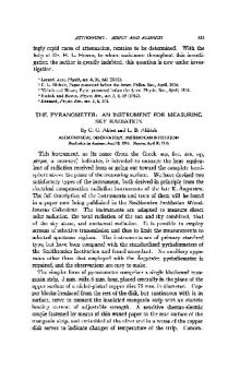 The Pyranometer An Instrument for Measuring Sky Radiation