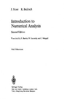 Introduction to Numerical Analysis