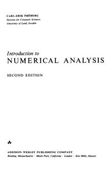 Introduction to Numerical Analysis