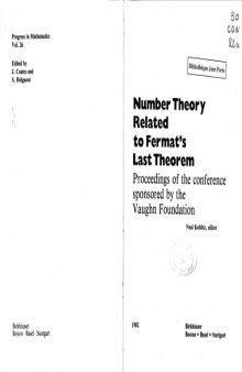 Number Theory Related to Fermat's Last Theorem