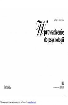 Wprowadzenie do psychologii  