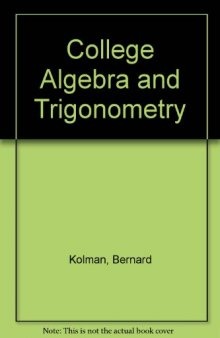 College algebra and trigonometry