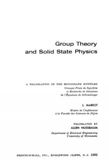 Group theory and solid state physics