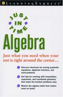 Just In Time Algebra