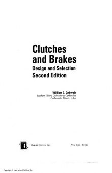 Clutches and brakes : design VI selection