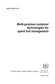 Multipurpose Container Technologies for Spent-Fuel Management (IAEA TECDOC-1192)