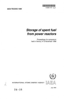 Storage of Spent Fuel from Power Reactors (IAEA TECDOC-1089)