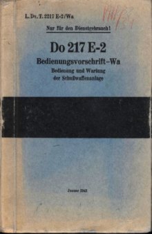 Aircraft Manual - Do-217 E-2 [Bedienungsvorschrift]