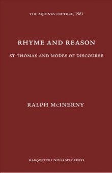 Rhyme and reason: St. Thomas and modes of discourse