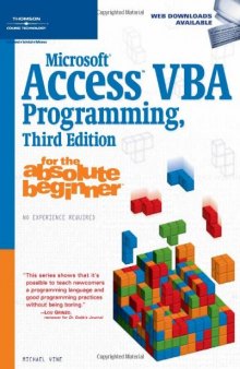 Microsoft Access VBA programming for the absolute beginner