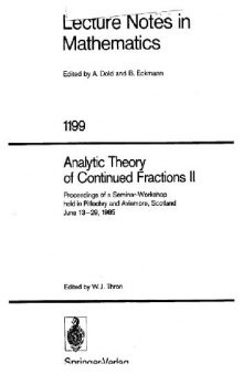 Analytic theory of continued fractions II