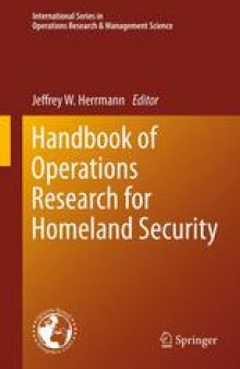 Handbook of operations research for homeland security