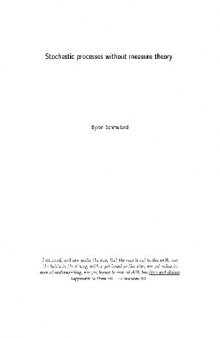 Stochastic processes without measure theory