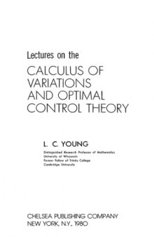 Lectures on the calculus of variations and optimal control theory