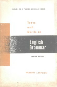 Tests and drills in English grammar for foreign students