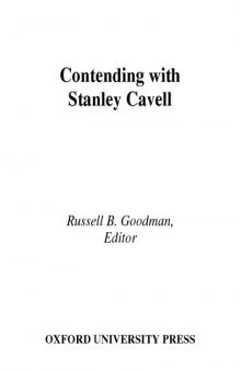 Contending with Stanley Cavell