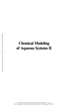 Chemical Modeling of Aqueous Systems II