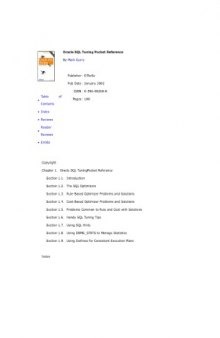 Oracle. SQL Tuning Pocket Reference