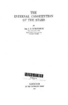 The Internal Consitution of the Stars