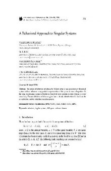 Behavioral Approach to Singular Systems