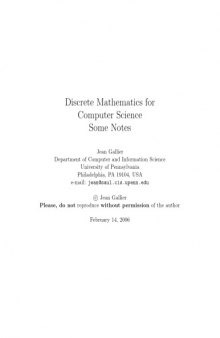 Discrete mathematics for computer science