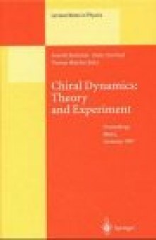 Chiral Dynamics: Theory and Experiment