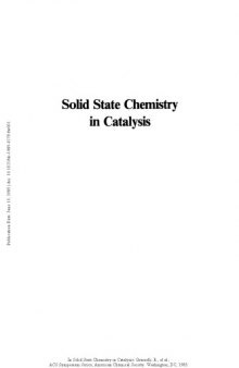 Solid State Chemistry in Catalysis