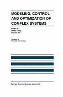 Modeling, Control and Optimization of Complex Systems: In Honor of Professor Yu-Chi Ho