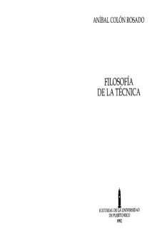 Filosofía de La Técnica  