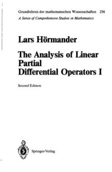 The Analysis of Linear Partial Differential Operators I: Distribution Theory and Fourier Analysis