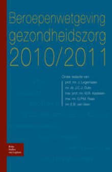 Beroepenwetgeving gezondheidszorg 2010/2011