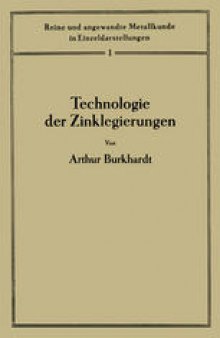 Technologie der Zinklegierungen