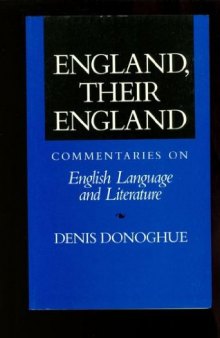 England, Their England: Commentaries on English Language and Literature